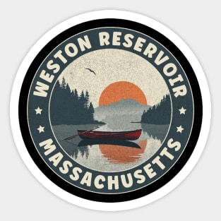 Weston Reservoir Massachusetts Sunset Sticker